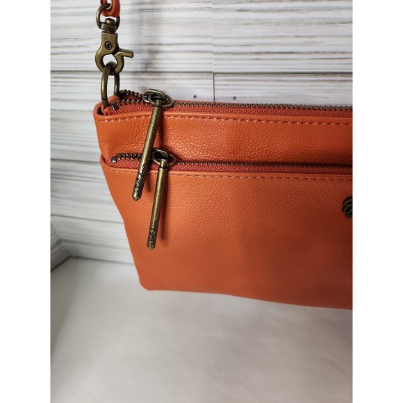 Brand New Elliot Lucca Orange w/Brass Hardware Crossbody - Picture 4 of 9